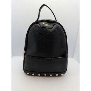 Juicy Couture Mini Backpack Black Faux Leather Studded Y2K Small Bag